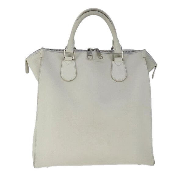 LOUIS VUITTON Naxos Cabas Hand Bag Leather White - Picture 2 of 16